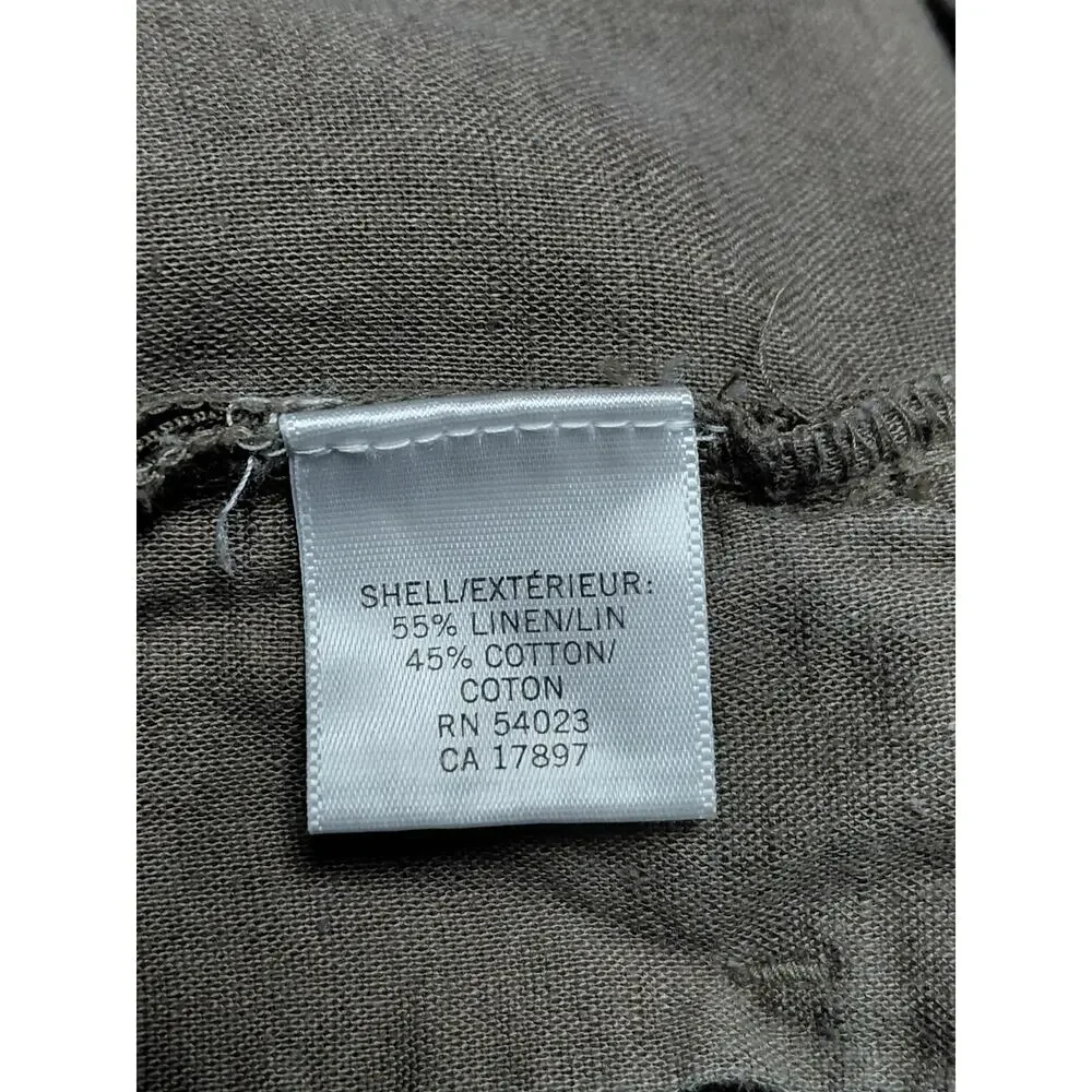 LA9 Banana Republic Safari Linen Blend Gray  Leg Cargo Pants Women Size 12